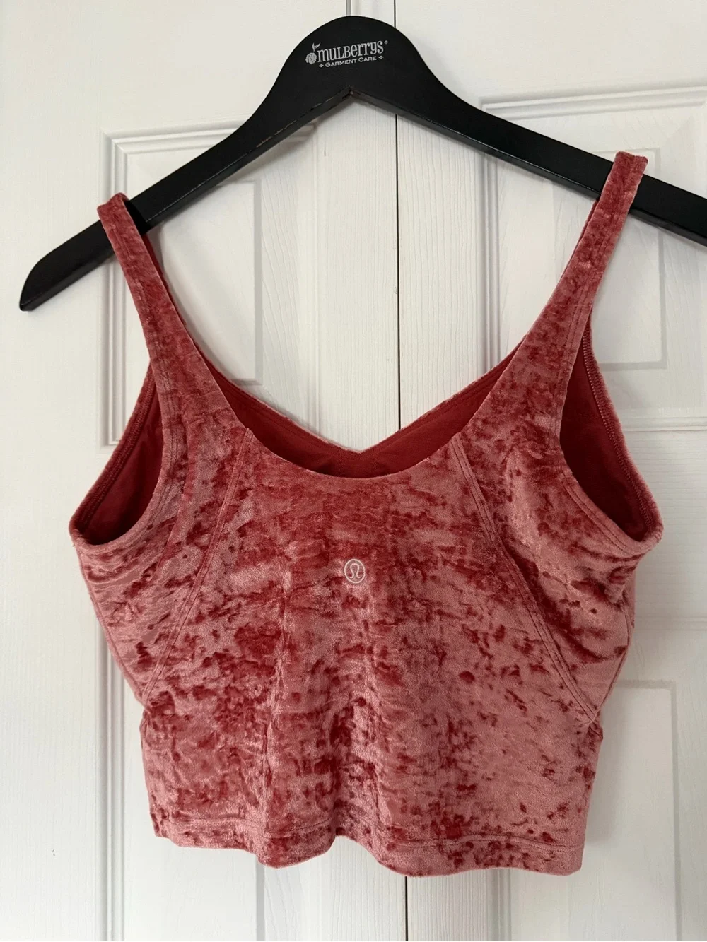 lululemon athletica Align Tank Crop Top Crushed Velvet Soft Cranberry, Women’s 8
